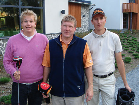 eQ Golf finaalin top3: vasemmalta Harri Salokangas, Harry Nieminen ja Jarmo Jaakola.