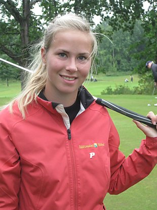 Linda Henriksson on hionut golfkuntoaan viimeiset kuukaudet Halmstadissa.