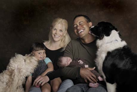 Yhteinen aika perheen kanssa on Tigerille tällä hetkellä kaikki kaikessa. &copy Getty Images