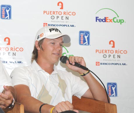 Antti Ahokas pääsi keväällä 2009 pelaamaan myös PGA Tourin kisan Puerto Ricossa.