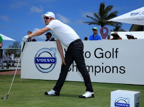 Mikko Ilosella oli avauslyöntiensä jälkeen usein ihmeteltävää Volvo Golf Champions-kisan avauspäivänä.Kuva Getty Images