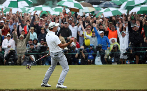 Adam Scott on viimeisen kolmen vuoden aikana saanut todella murevan otteen Augustan kentästä. Kuva: Getty Images.