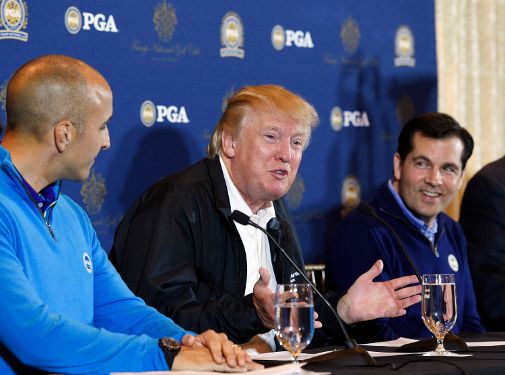 Donald Trump viljeli kiusallisia mielipiteitä meksikolaisista, mutta golfsektori ei ainakaan toistaiseksi ole ottanut kantaa tärkeän tukijan lausuntoihin. Kuva: Getty Images
