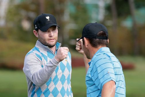 Branden Grace on kasvanut suureksi pelaajaksi kuluvan kauden aikana. Louis Oosthuizen parinaan etelä-afrikkalainen on juhlinut jo neljää otteluvoittoa . Kuva Getty Images